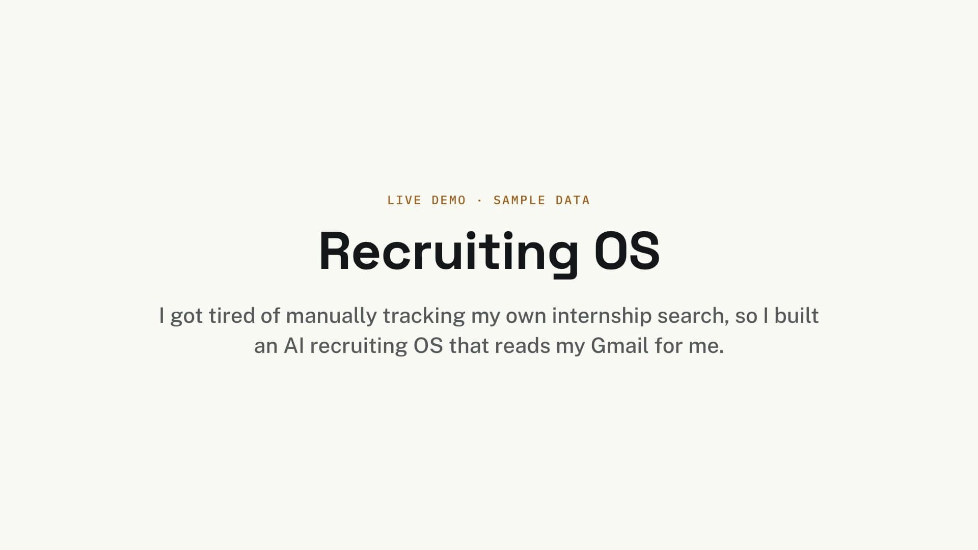 Recruiting OS